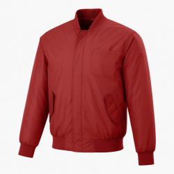 Men's Red Lightweight Polyester Regular Fit Bomber Jacket
