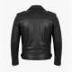 Men's Black Lightweight Leather Travel Performance Motorcycle Jacket