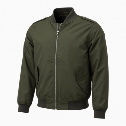 Men's Casual Polyester Travel Motorcycle Zip Front Bomber Jacket