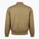 Men's Tan Vintage Polyester Casual Regular Fit Zip Front Bomber Jacket