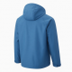 Men's Blue Hooded Polyester Regular Fit Zip Front Shell Jacket