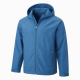 Men's Blue Hooded Polyester Regular Fit Zip Front Shell Jacket