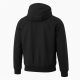 Men's Black Hooded Cotton Workwear Regular Fit Bomber Jacket