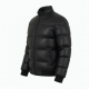 Men's Black Quilted Casual Leather Travel Elegant Zip Front Puffer Jacket
