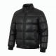 Men's Black Quilted Casual Leather Travel Elegant Zip Front Puffer Jacket