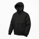 Men's Black Hooded Windproof Cotton Casual Regular Fit Bomber Jacket
