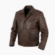 Men's Brown Vintage Casual Leather Performance Zip Front Motorcycle Jacket