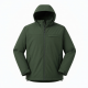 Men's Green Hooded Regular Fit Shell Jacket