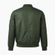 Men's Green Waterproof Printed Polyester Regular Fit Bomber Jacket