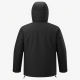 Men's Black Hooded Insulated Polyester Outdoor Performance Shell Jacket