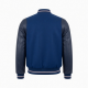 Men's Blue Casual Leather Performance Regular Fit Varsity Jacket